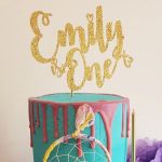 made to order cake topper personalised is one year old