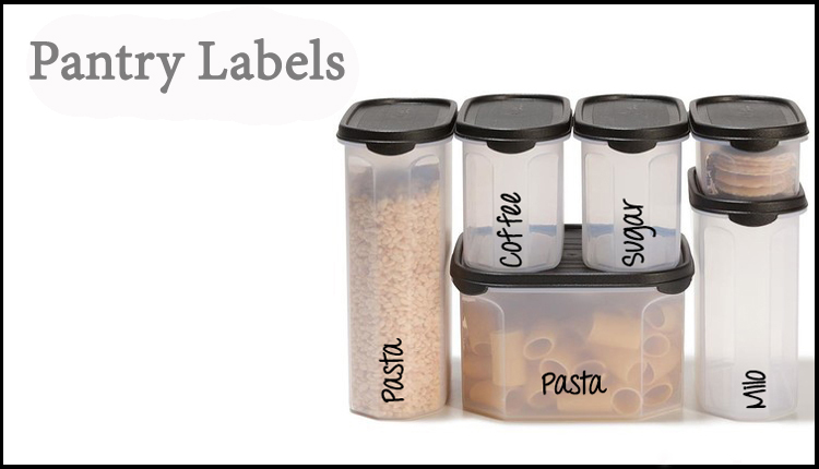 pantry labels made to order lettering wording organising