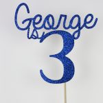 name george cake topper 3 year old