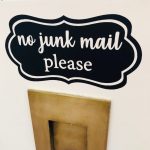 no junk mail sticker sign authorised post only