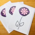 handmade cards, made in Adelaide Australia, handdrawn design, fancy paper, basic shape, online store cards gift flower