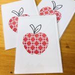 handmade cards, made in Adelaide Australia, handdrawn design, fancy paper, basic shape, online store cards gifts apple doctor away fruit granny smith