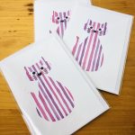 handmade cards, made in Adelaide Australia, handdrawn design, fancy paper, basic shape, online store cards gifts cat furbaby