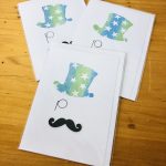 handmade cards, made in Adelaide Australia, handdrawn design, fancy paper, basic shape, online store cards gifts dapper mustache top hat mens card