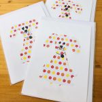 handmade cards, made in Adelaide Australia, handdrawn design, fancy paper, basic shape, online store cards gifts dog dashound spot pet animal