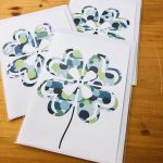 handmade cards, made in Adelaide Australia, handdrawn design, fancy paper, basic shape, online store cards gifts good luck four 4 leaf clover