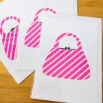 handmade cards, made in Adelaide Australia, handdrawn design, fancy paper, basic shape, online store cards gifts handbag purse fashion invitation