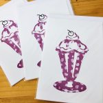 handmade cards, made in Adelaide Australia, handdrawn design, fancy paper, basic shape, online store cards gifts ice cream cherry on top