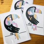 handmade cards, made in Adelaide Australia, handdrawn design, fancy paper, basic shape, online store cards gifts toucan bird tropical
