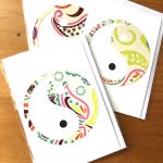 handmade cards, adelaide , australia, made to order greeting card, animal cards, family , yin yang