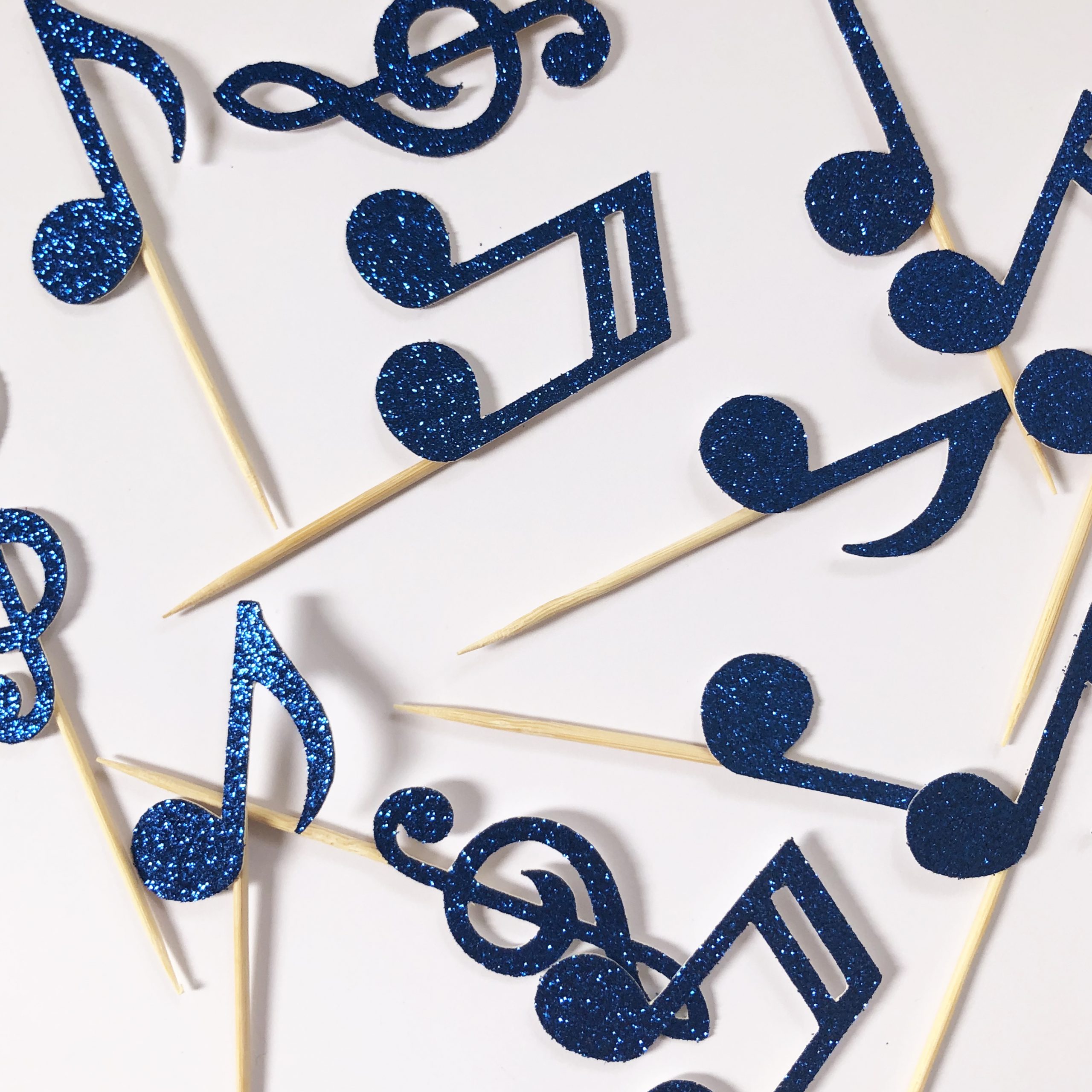 Music notes mini cupcake topper - Cake Toppers