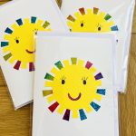 greeting cards birthday cards handmade adelaide south australia made to order card envelope sun happy face card bright