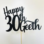 Cake toppers Australia made to order party decoration catering Adelaide Sydney Brisbane Darwin Perth Melbourne Hobart 30th thirty happy birthday cake sign decoration